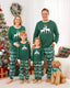 Christmas Family Matching Glow in the Dark Reindeer Tops Allover Pattern Pants Pajamas Sets with Christmas Socks
