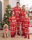 Family Matching Christmas Pajamas Fair Isle & Mug Print Red