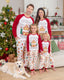 Matching Family Christmas Pajamas Gingerbread House & Christmas Tree Print Red