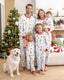 Family Matching Christmas Pajamas Gingerbread & Milk Print Blue