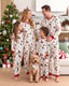Family Matching Christmas Pajamas Collared Bamboo Xmas Tree Print