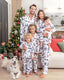 Family Matching Christmas Pajamas Christmas Village Print White