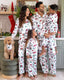 Matching Family Christmas Pajamas Christmas Village Print Satin Multicolor