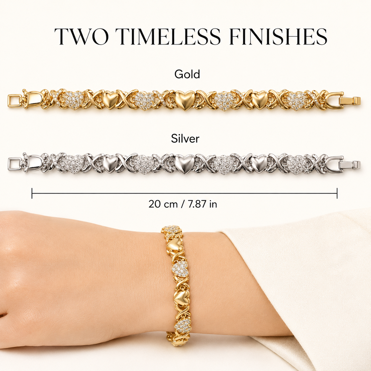 Elegant Heart-Shaped Bracelet – Delicate Jewelry for Women