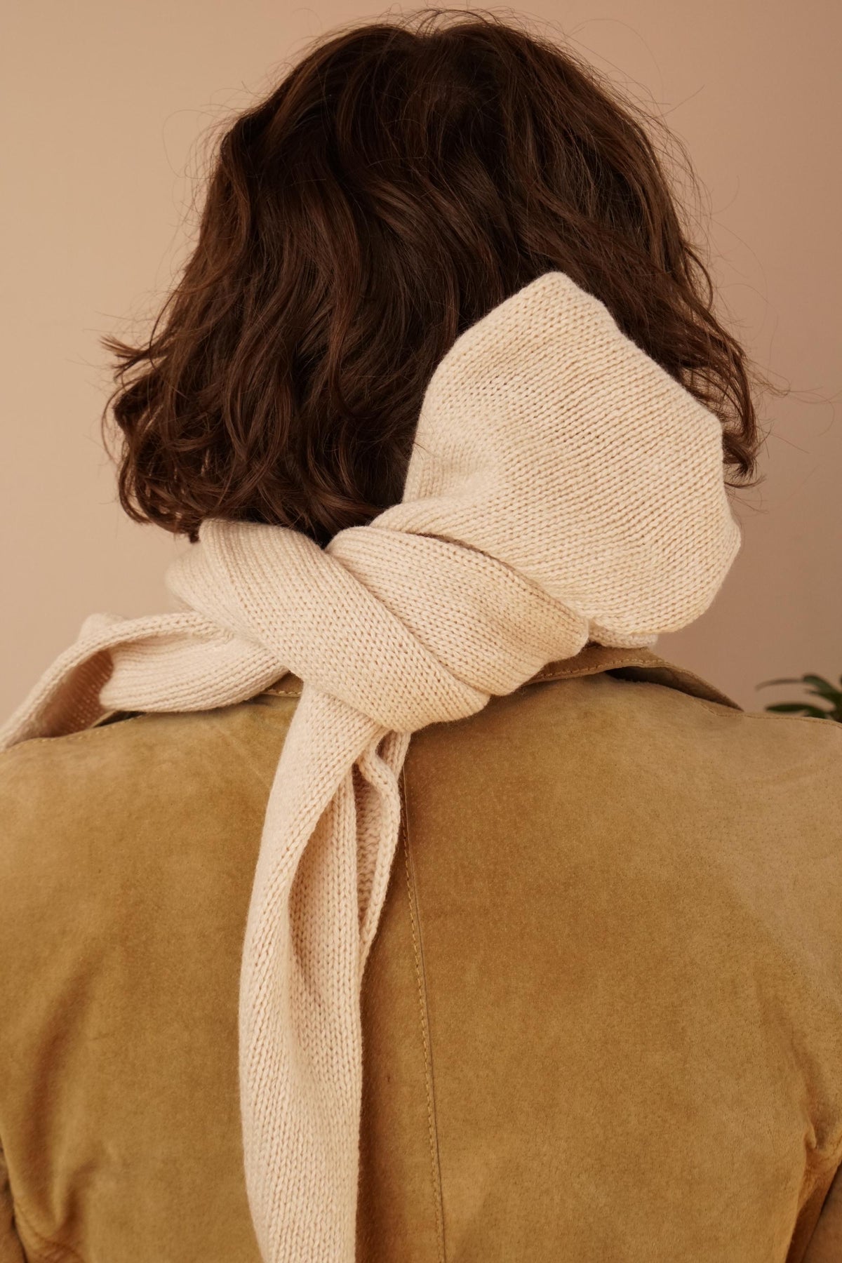 Hand-Knit Merino Wool & Cashmere Triangle Scarf | Boho Headscarf & Neck Wrap