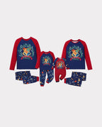 Harry Potter Matching Family Christmas Pajamas Holiday Emblem Print Navy