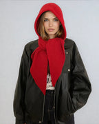 2-in-1 Knitted Hooded Scarf | Cozy Winter Hood & Wrap