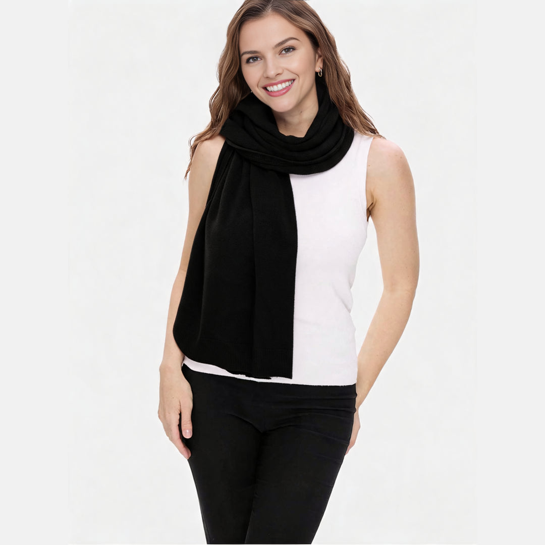 100% Merino Wool Convertible Wrap | 3-Way Cardigan, Shawl & Scarf