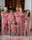 Christmas Family Matching Trees Print Stripes Long-sleeve Pajamas Sets with Christmas Socks Red