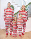 Matching Family Christmas Pajamas Fair Isle Print Red & White