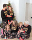 Matching Family Christmas Pajamas Bear Print Black