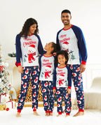 Matching Family Christmas Pajamas Snowman Print Colorblock