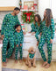 Family Matching Christmas Pajamas Christmas Tree Print Bamboo Green