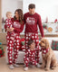 Family Matching Christmas Pajamas Dear Santa Print Red
