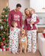 Family Matching Christmas Pajamas Santa & Christmas Tree Print Red