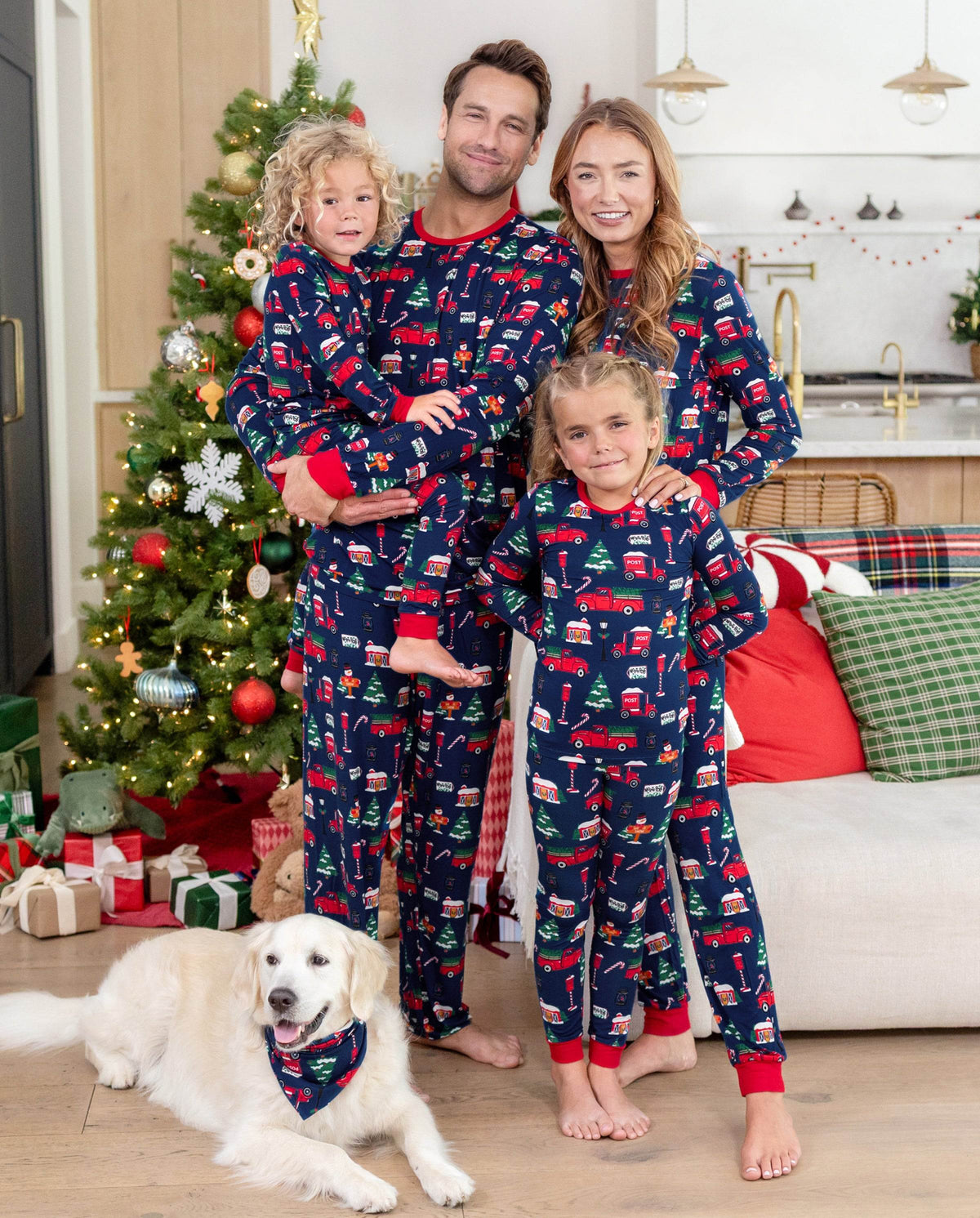 Matching Family Christmas Pajamas Christmas Village Print Bamboo