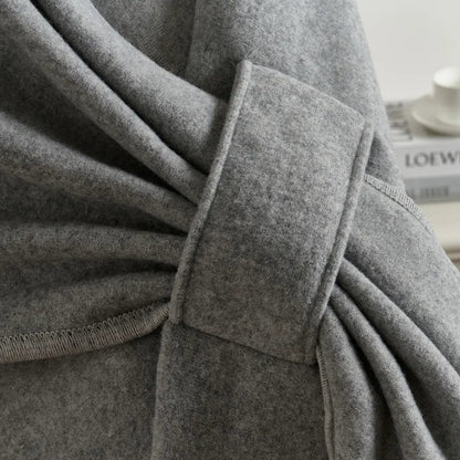 Women's Soft Fleece Wrap Shawl With Elegant Drape Design