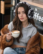 Foldable Plush Leopard Earmuffs | Warm & Cozy Winter Ear Warmers