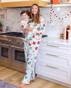 Family Matching Christmas Pajamas Mug Print Green