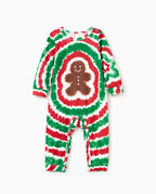 Christmas Family Red&Green Tie-Dye Gingerbread Man Pajamas Sets with Christmas Socks MultiColour