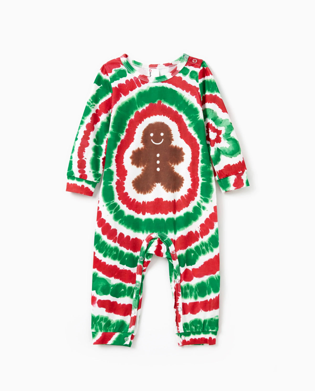 Christmas Family Red&Green Tie-Dye Gingerbread Man Pajamas Sets with Christmas Socks MultiColour