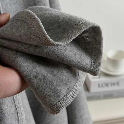 Women's Soft Fleece Wrap Shawl With Elegant Drape Design