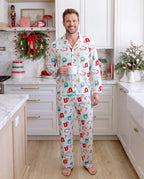 Family Matching Christmas Pajamas Mug Print Green