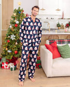 Matching Family Christmas Pajamas Mug & Santa Print Multicolor