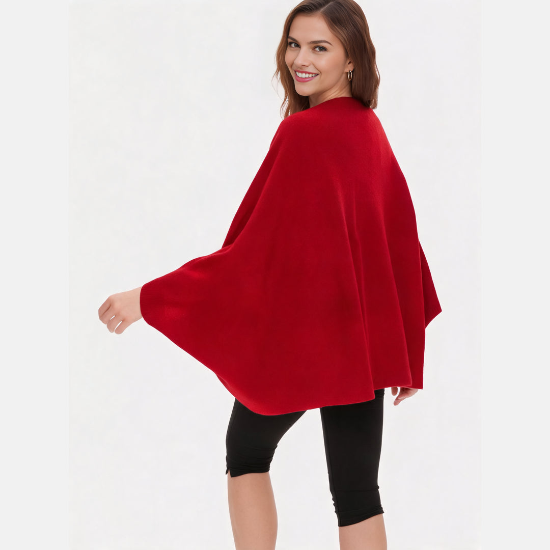 100% Merino Wool Convertible Wrap | 3-Way Cardigan, Shawl & Scarf