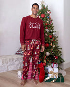 Family Matching Christmas Pajamas Festive Dog Print Red