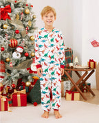 Christmas Family Matching Pajamas with 3D Design Onesie PJS with Christmas Socks Multi-color