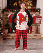 Christmas Family Matching Santa Print Raglan Sleeves Pajamas Sets with Christmas Socks (SGS Certied Safety) Red