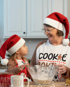 Christmas Family Matching Letter and Gingerbread Man Print Long-sleeve Pajamas Sets with Christmas Socks Khaki