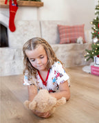 Family Matching Christmas Pajamas Festive Dog Print Red & White