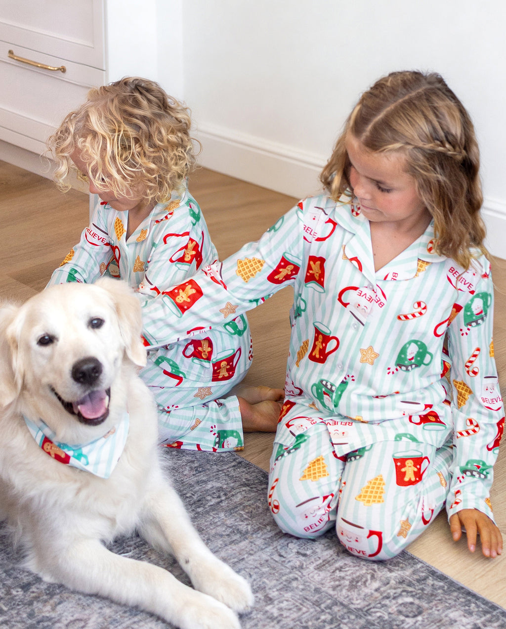 Family Matching Christmas Pajamas Mug Print Green