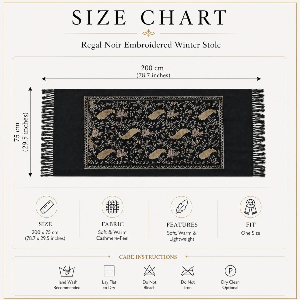 FALL & WINTER NEW ARRIVAL ONE WRAP. THREE WAYS TO WEAR. SAVE UP TO 50% Paisley Embroidered Shawl | Oversized Winter Wrap