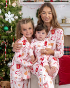 Family Matching Christmas Pajamas Mug Print Pink