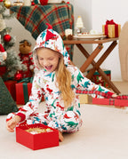 Christmas Family Matching Pajamas with 3D Design Onesie PJS with Christmas Socks Multi-color