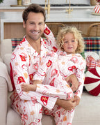 Family Matching Christmas Pajamas Mug Print Pink