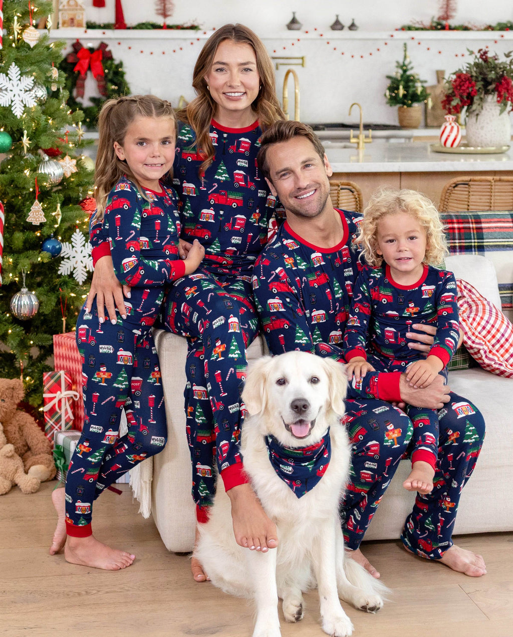 Matching Family Christmas Pajamas Christmas Village Print Bamboo