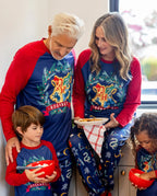 Harry Potter Christmas Family Matching Hogwarts Print Pajamas Sets with Christmas Socks