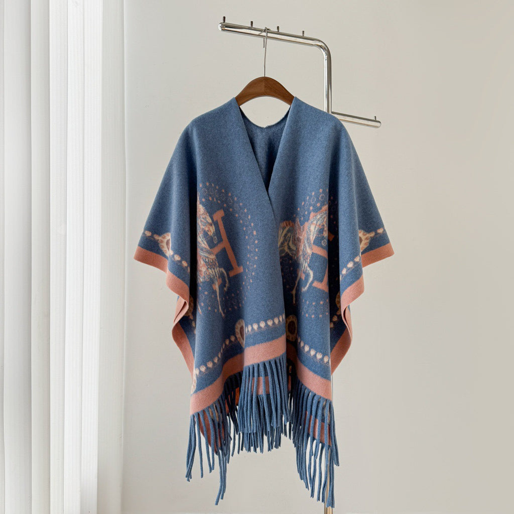 Fascia avvolgente trasformabile 100% lana merino | Cardigan, scialle e sciarpa 3 in 1