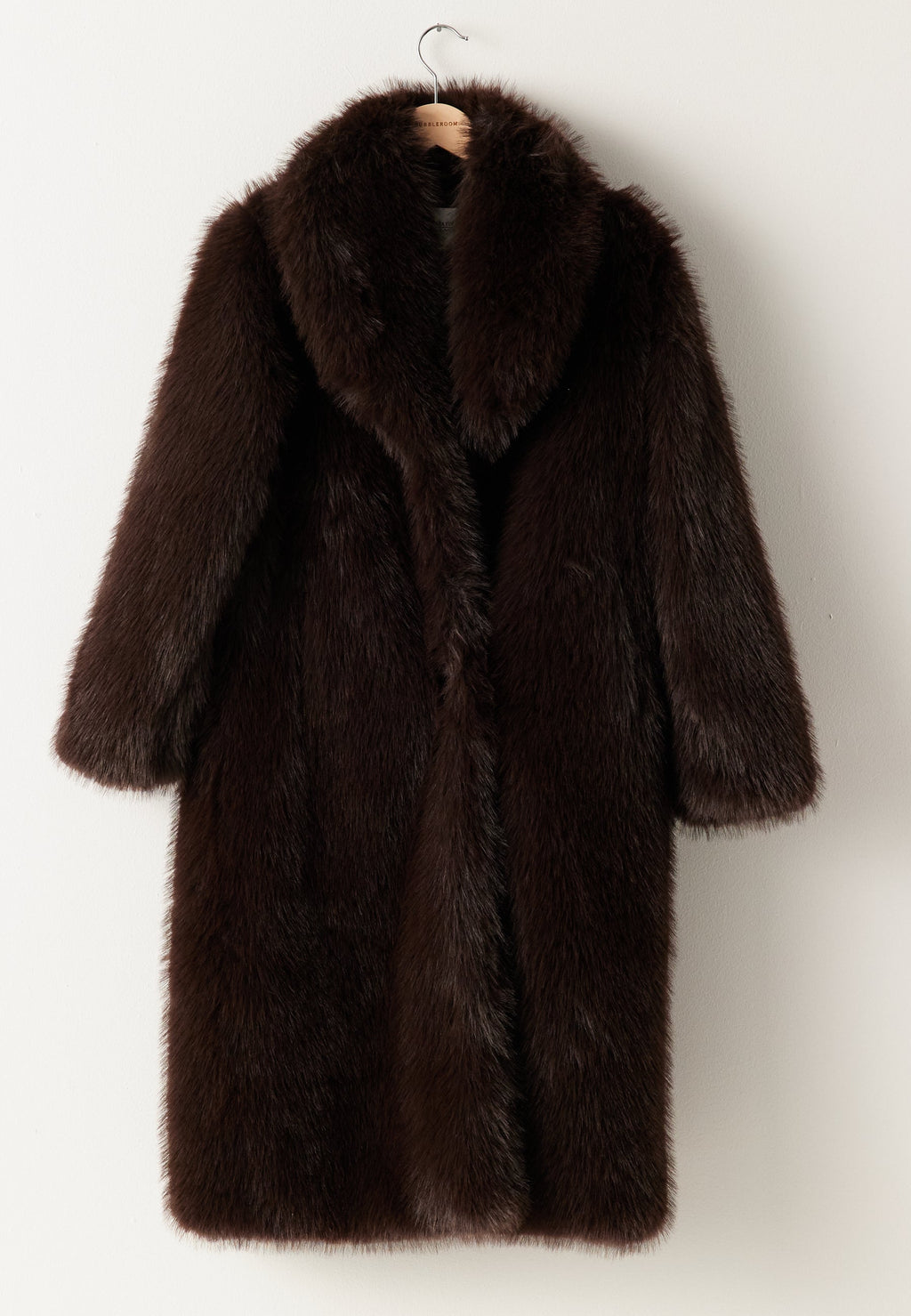 Women’s Long Faux Fur Coat with Side Pockets