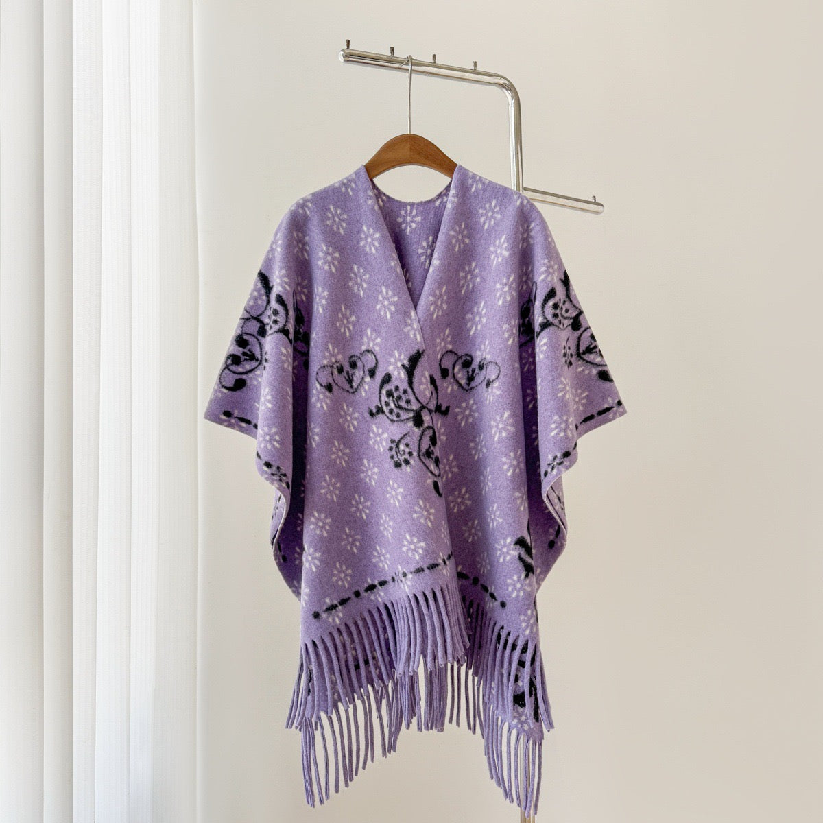 Fascia avvolgente trasformabile 100% lana merino | Cardigan, scialle e sciarpa 3 in 1