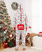 Christmas Family Matching Pajamas with 3D Design Onesie PJS with Christmas Socks Multi-color