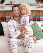 Family Matching Christmas Pajamas Fair Isle Print Cotton Khaki