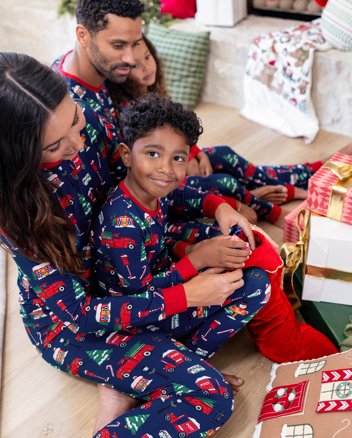 Matching Family Christmas Pajamas Christmas Village Print Bamboo