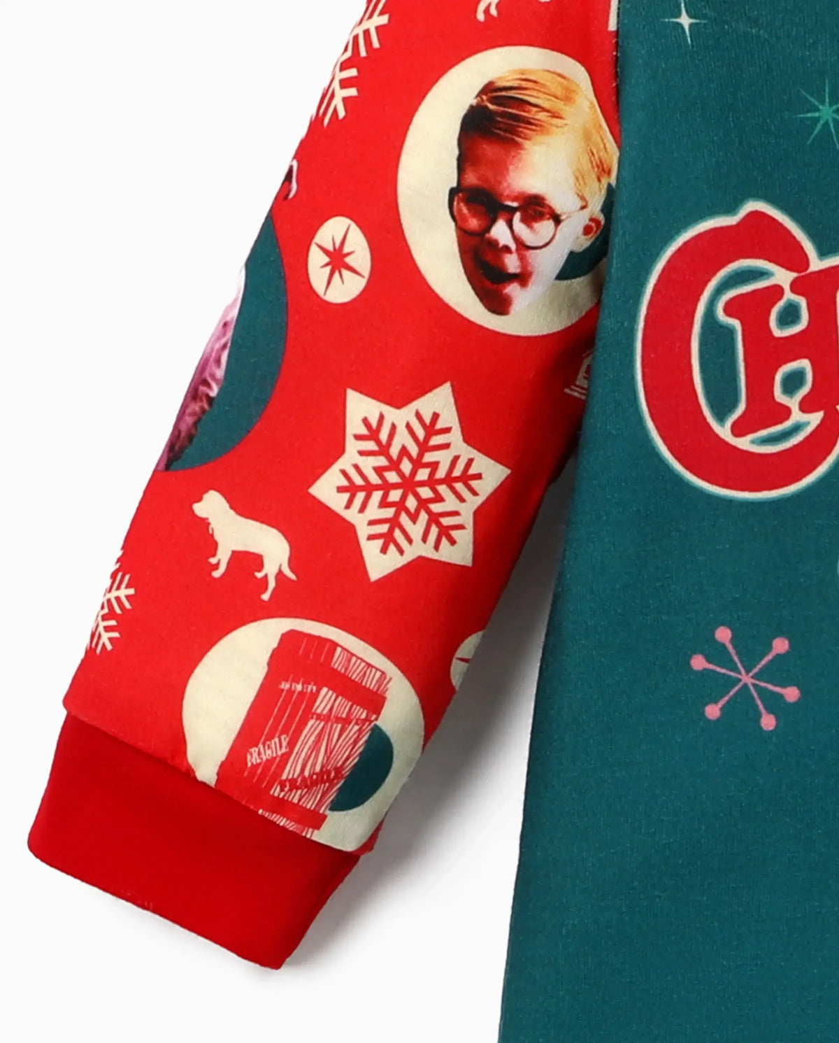 A Christmas Story Family Matching Christmas The Lamp Graphic Pajamas Sets with Christmas Socks