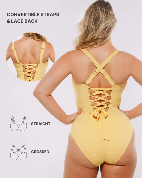 Smart Sculpt™ Ruched V-Neck Shaping Swimsuit