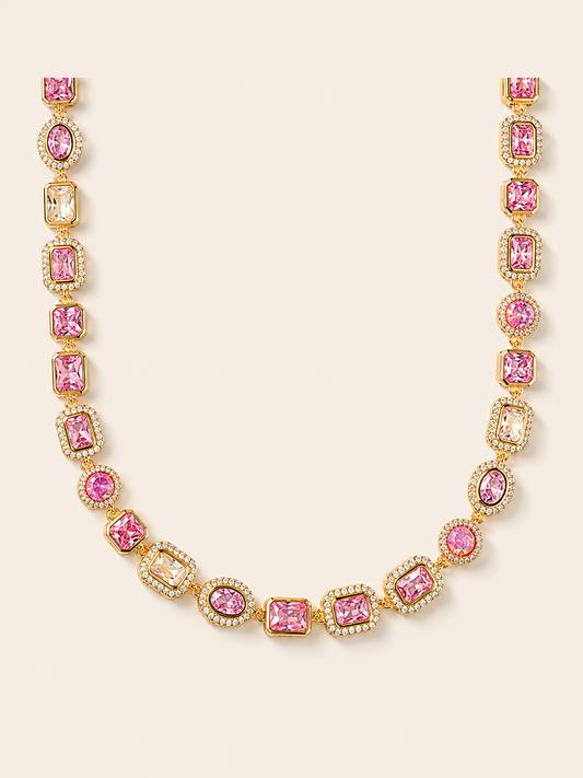 Pink Solstice Gemstone Necklace